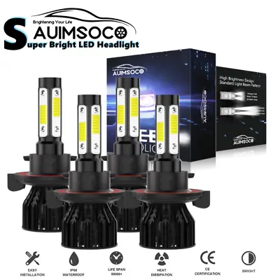 4x H13 LED Headlight High Low Beam Bulbs For Hummer H3 2006 2007 2008 2009 2010 • $49.99