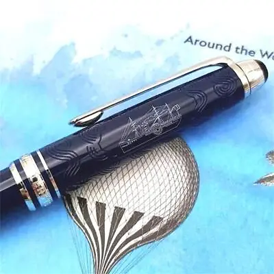 Mb Special Edition Around The World In 80 Days 163 Rollerball Pen Monte Blue Bal • $39.97