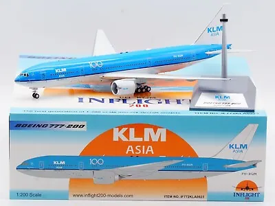 Inflight200 Klm Asia Boeing 777-206er 1:200 Diecast If772kla0923 In Stock • $185.95