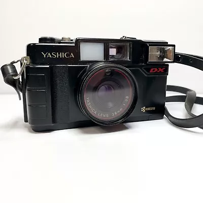 Vintage YASHICA MF-2 35mm Super DX Film Camera 38mm F/3.8 Lens Strap IA Filter • $39.99
