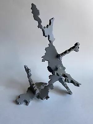 Vintage Modernist NYC Metal Abstract Brutalist Minimalist Art Sculpture Signed • $200