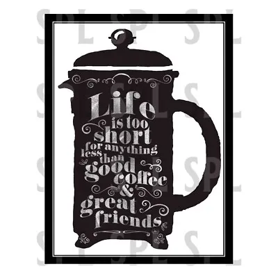 Life Is Too Short Coffee Metal SIGN RETRO Kitchen GARAGE BAR PUB MAN CAVE • £3.95