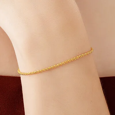 Pure 18K Gold Rope Chain Au750 Singapore Twist 18ct Necklace For Men Women 2.5mm • $238.31
