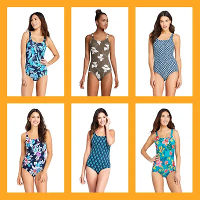 Lands' End ~ Tugless Tank One Piece Swimsuit Mastectomy D-Cup Petite $70-$75 NIP • $14