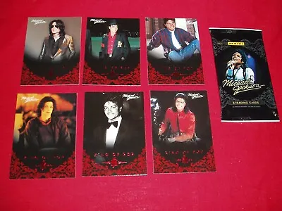  Michael Jackson 2011 Panini 6 Mint Cards & 1 Wrap (B) • $2.75