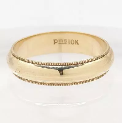 Men's 10K Solid Yellow Gold Polished 5.2mm Wedding Band/Ring Size: 1 (LP1097206) • $331.49