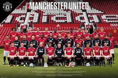 MANCHESTER UNITED - TEAM PHOTO - 2018 POSTER 24x36 - FC SOCCER FOOTBALL 34306 • $9.95