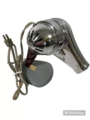 Vtg K-M Knapp Monarch 11-503 Burgundy Chrome  Electric Hair Dryer & Stand Works • $24.99