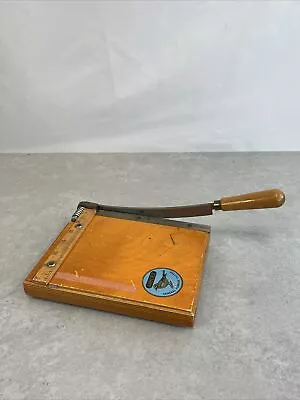 Vintage Original Jaycee Wooden/Steel  Guillotine & Ruler Craft Paper Cutter #250 • £19.95