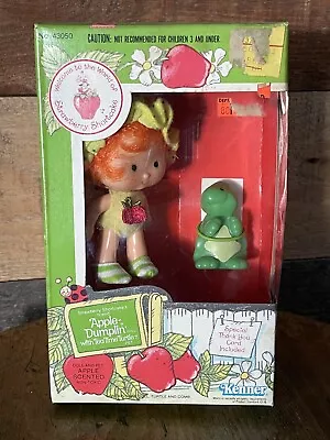 Vintage 1981 Strawberry Shortcake Apple Dumplin' Doll W/ Tea Time Turtle- Sealed • $54.99