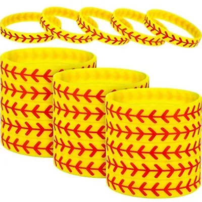 $15.55 • Buy Jovitec 24 Packs Softball Bracelet Wristband Silicone Gift For Player Teams