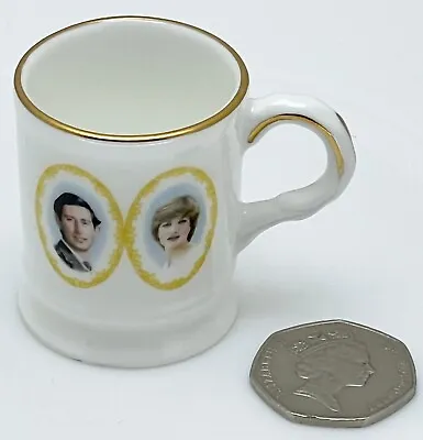 Vintage 1981 Coalport Miniature Commemorative Charles & Diana Wedding Mug! • £4.99