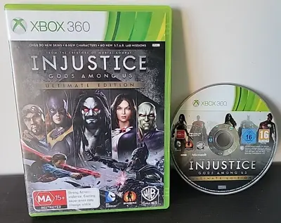 Injustice Gods Among Us Ultimate Edition (Microsoft Xbox 360 2013) Free Postage • $10