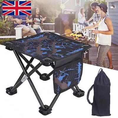 Portable Folding Camping Stool Chair Seat + Carry Bag Picnic Fishing BBQ Outdoor • £7.59