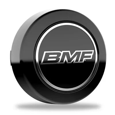 Bmf Center Cap Snap-in 8 Lug Gloss Black Universal Fit Oem 4-pack • $150