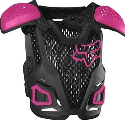 $79.95 • Buy New Fox Racing Youth R3 Chest Guard - Black/Pink - 24811-285-OS