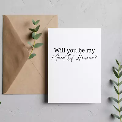 Will You Be My Bridesmaid / Flower Girl  Wedding Proposal Card & Envelope • £1.99