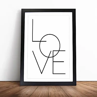 £19.95 • Buy Love V2 Typography Framed Wall Art Print Large Picture Painting Poster Decor