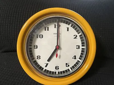 Pendule Horloge Murale VEDETTE Transistor Jaune Space FOR PARTS ONLY • $45