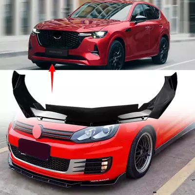 Universal Adjustable Front Bumper Lip Splitter Spoiler Glossy For Mazda CX-60 • $47.97