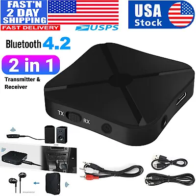 2 In 1 Bluetooth Transmitter Receiver Wireless Stereo Adapter For TV Car Audio • $6.95