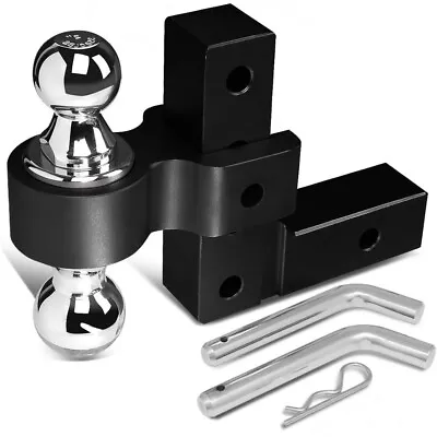 2  Receiver Hitch 6'' Drop/Rise Towing Hitch Dual Ball Trailer Pins 2  &2-5/16'' • $99