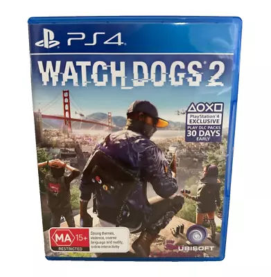 Watch Dogs 2 PS4 - Sony Playstation 4 - Pre-owned - Free Shipping - Like New • $22.38