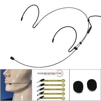 £9.68 • Buy Double-Earhook Headset Mic Headworn Microphone For Sennheiser/For Shure-Wireless