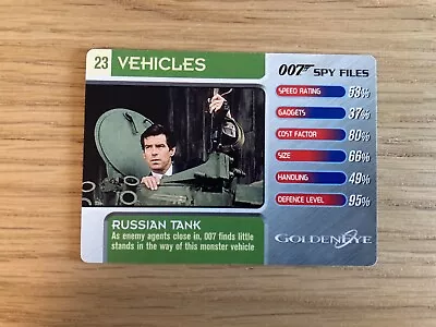 007 Spy Files Cards 2002 Vehicles #23 Russian Tank • £0.99