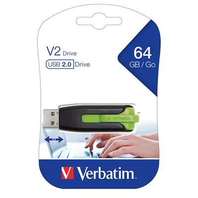 Verbatim Store'n'Go V2 Mini Portable USB 2.0 Drive Stick 64GB Eucalyptus Green • $23