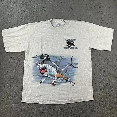 Vintage 90s Salem San Jose Sharks Double-Sided T-Shirt Men’s Size XL Made In USA • $132.99