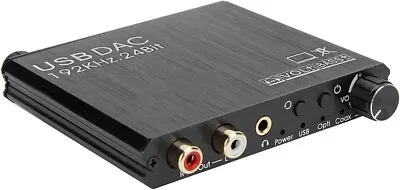 Premium 24-Bit DAC Digital Audio Decoder USB DAC Sound Card Volume Bass Control • $29