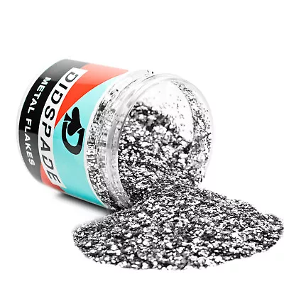 2oz Chrome 0.025 Silver Metal Flake - Solvent Resistant Glitter • $15.95