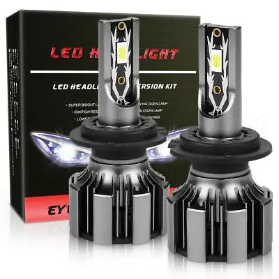 H7 LED Headlight Bulbs High/Low Beam Bulbs 6000K Cool White 120W Super Bright 2x • $13.78