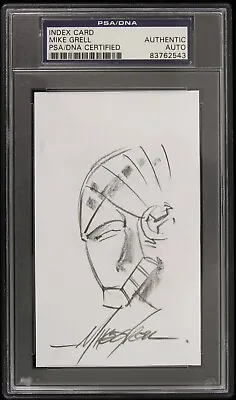 1970s-2000s Mike Grell  Iron Man  Signed LE Sketch Card (PSA/DNA Slabbed) • $97.50