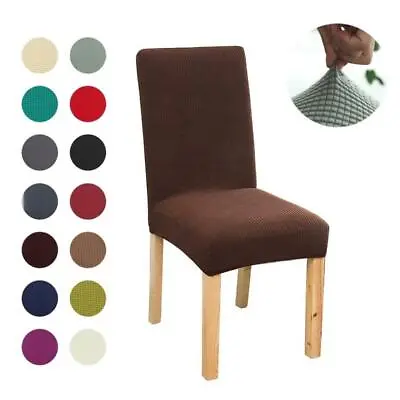 Large Size Stretch Dining Chair Covers Seat Chair Covers Removable Slip Covers • £4.39