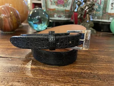 Taxco Sterling Silver Turq Concho Belt Buckle Set 29-30”-1.1/8-1”🐊✅ • $365