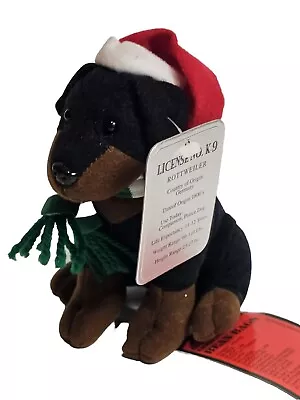1998 Stuffins Collectable Canine Christmas Bean Bags License K9 Rottweiler  Bk • $4.83
