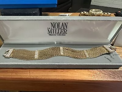 NIB Nolan Miller Star Luster Bracelet Glamour Collection Chain Link Gold • $49.99