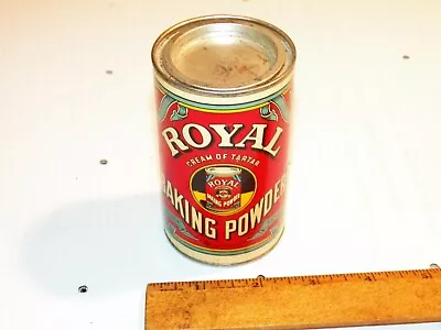 Vintage ROYAL CREAM OF TARTAR Baking Powder 6 Oz. Tin Can W/ Lid • $7.99