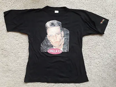 VANILLA ICE 1990s Vintage T Shirt M Rap Tee Hip Hop Eminem Cube LP Single Stitch • $98.36