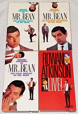 4 MR. BEAN ROWAN ATKINSON VHS TAPE LOT Tales Escapades Frolics Stand-Up Comedy • $12.99