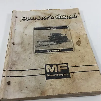 Genuine Massey Ferguson 550 Combine Operator's Manual 1449124M1 Dealer 1984 • $49.99