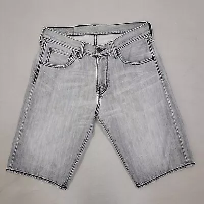 Levis Mens 503 Denim Shorts Size 30 Grey • $16.80