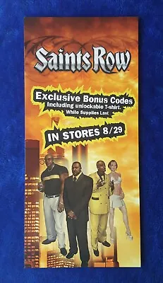 $34.99 • Buy SAINTS ROW 2006 Video Game Store Display Sign  In Stores 8/29  Advertising Promo