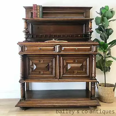 $945 • Buy Antique French Desserte Buffet Sideboard Henri II Style Walnut Marble - TT084 
