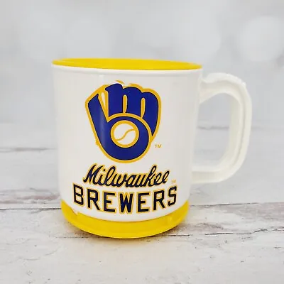 Vintage Mini Max Milwaukee Brewers MLB Plastic Travel Mug Cup 8oz • $17.95