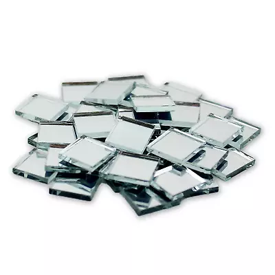 1/2 Inch Mini Small Square Glass Craft Mirrors Bulk 100 Pcs Mirror Mosaic Tiles • $8.29