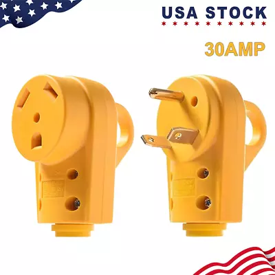 125V 30 Amp RV Heavy Duty Replacement Male/Female Plug With Ergonomic Handle USA • $11.99