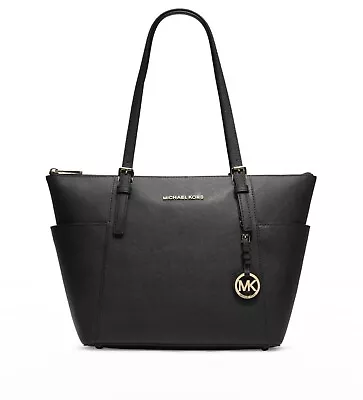 Michael Kors  Jet Set East West Top Zip Tote Black/Gold NEW IN PACKAGING • $105